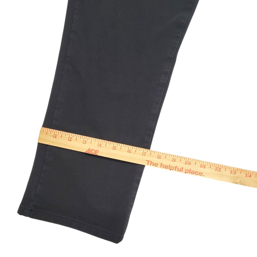 True Classic Mens Size 36x28 Slim Fit Black Chino Pants Stretch Zip Pocket - Picture 11 of 12